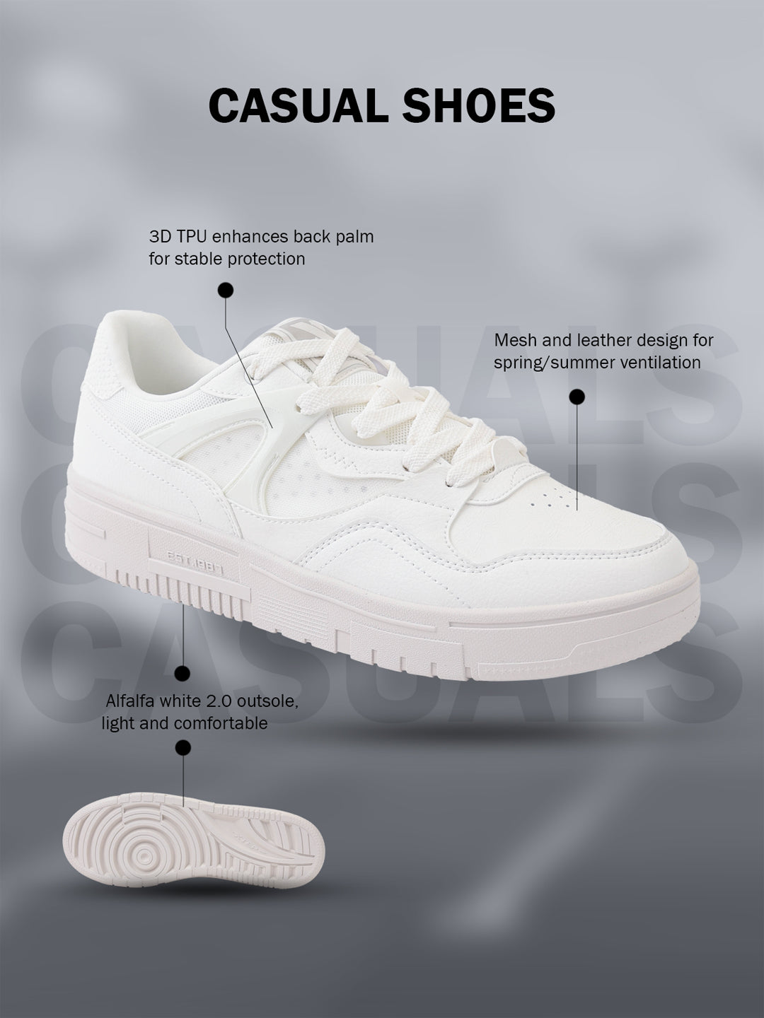 Xtep Men Classic Skateboarding Shoes