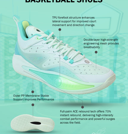 Xtep Men Dynamic Foam Basketball Shoes