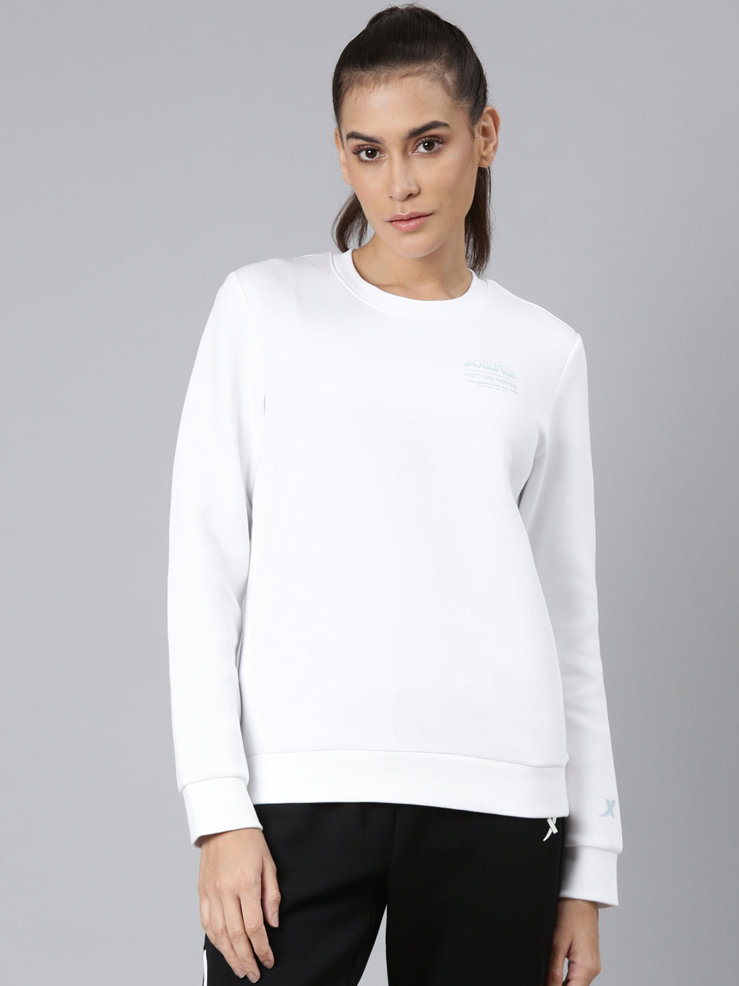 Xtep Round Neck Dry-Fit Sweatshirt - Pearl White / XS