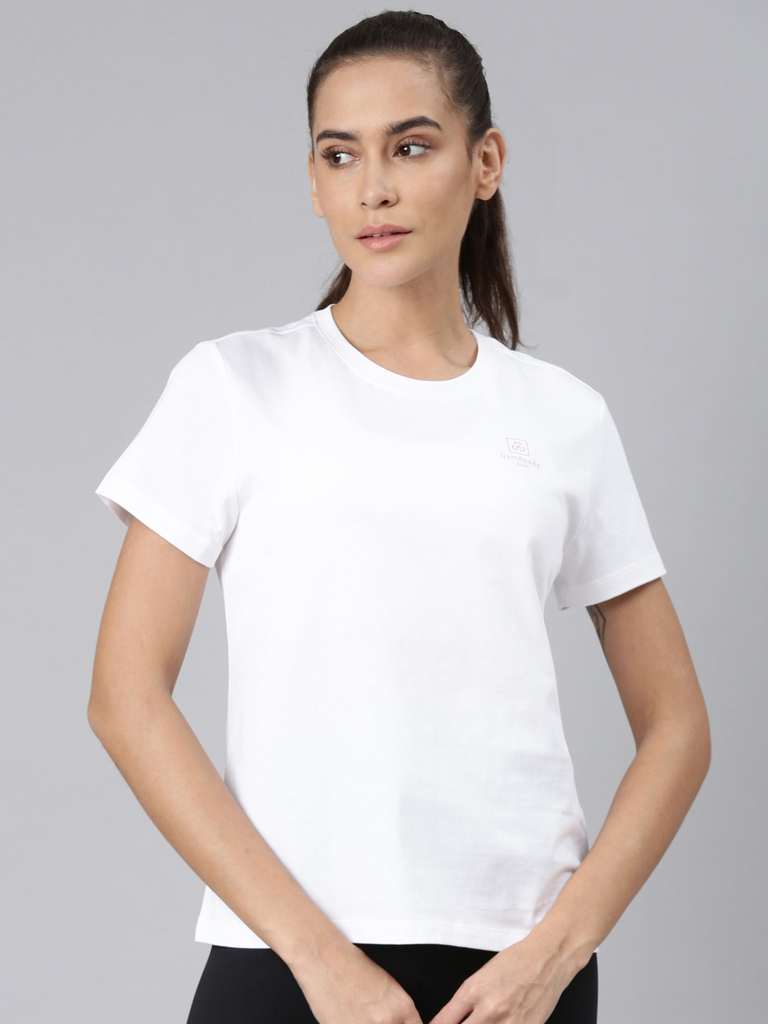 Xtep Women Training Short-sleeve T-shirt - Pearl White / XS