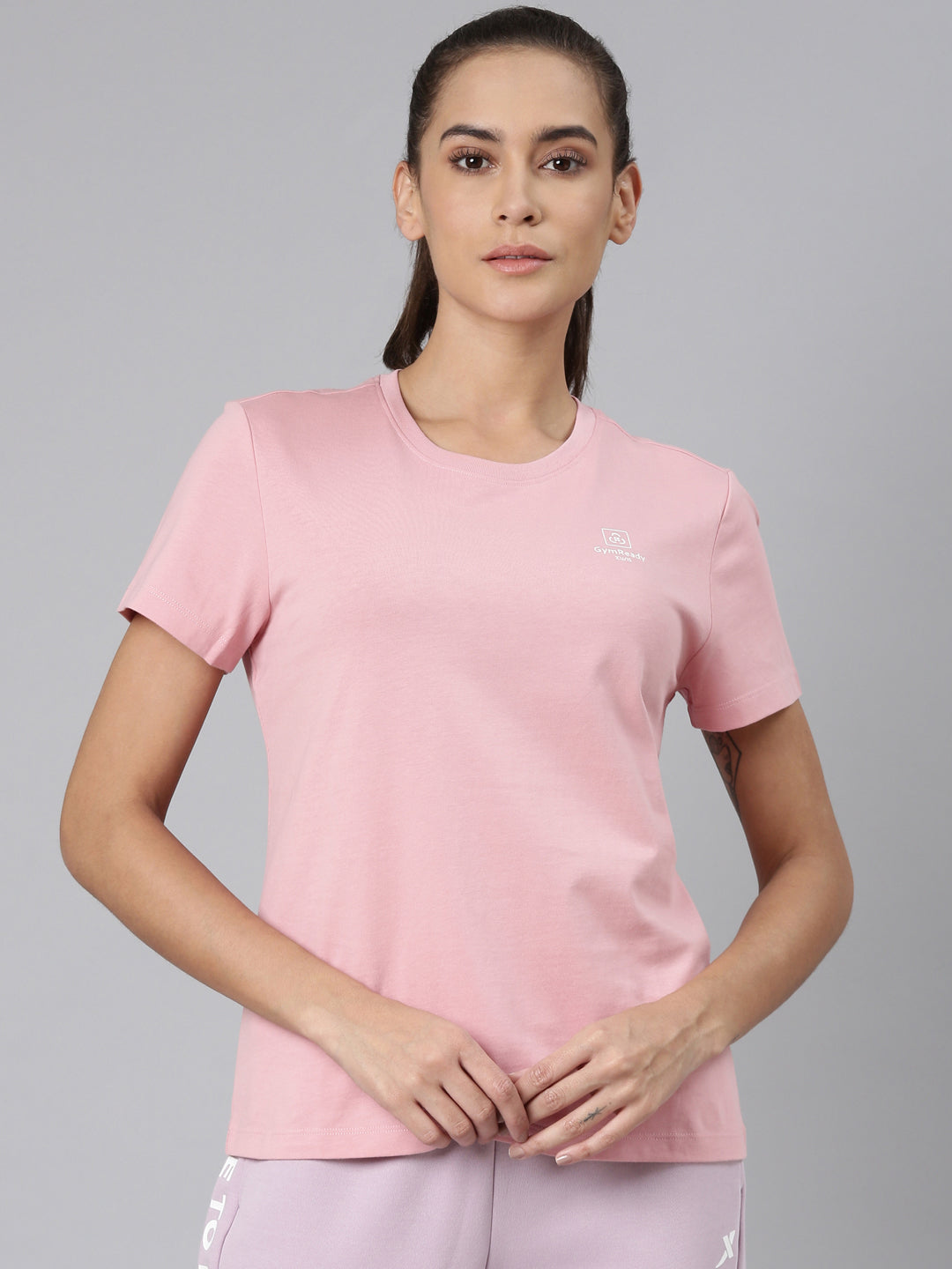 Xtep Women Training Short-sleeve T-shirt - Lilac Pink / XS