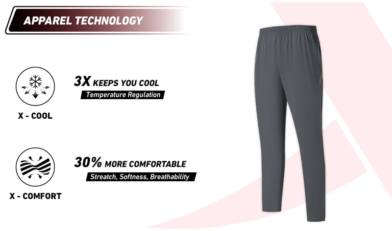 Xtep Men's Ice Cooling 3D Cut Training Trackpant Alloy Grey