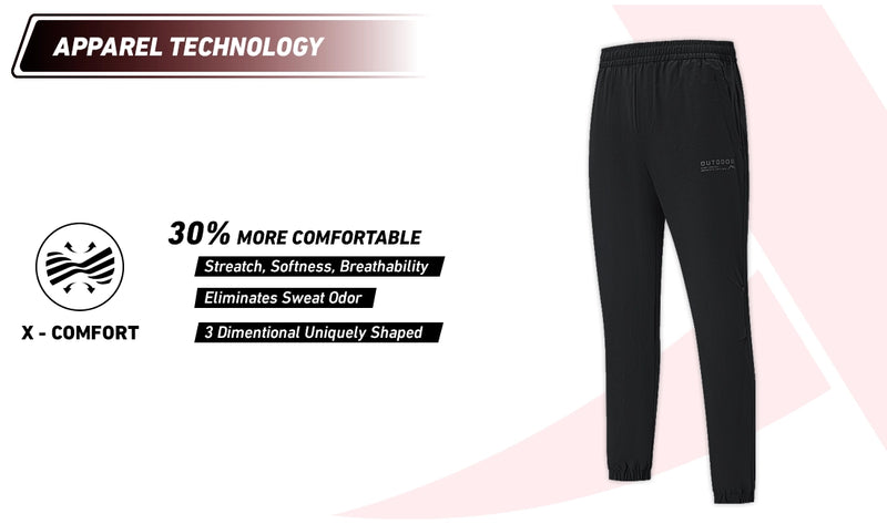Xtep Men's Loose Fit Training Trackpant Black