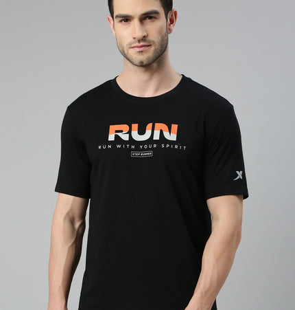 Xtep Men Running T-Shirt - Black / S
