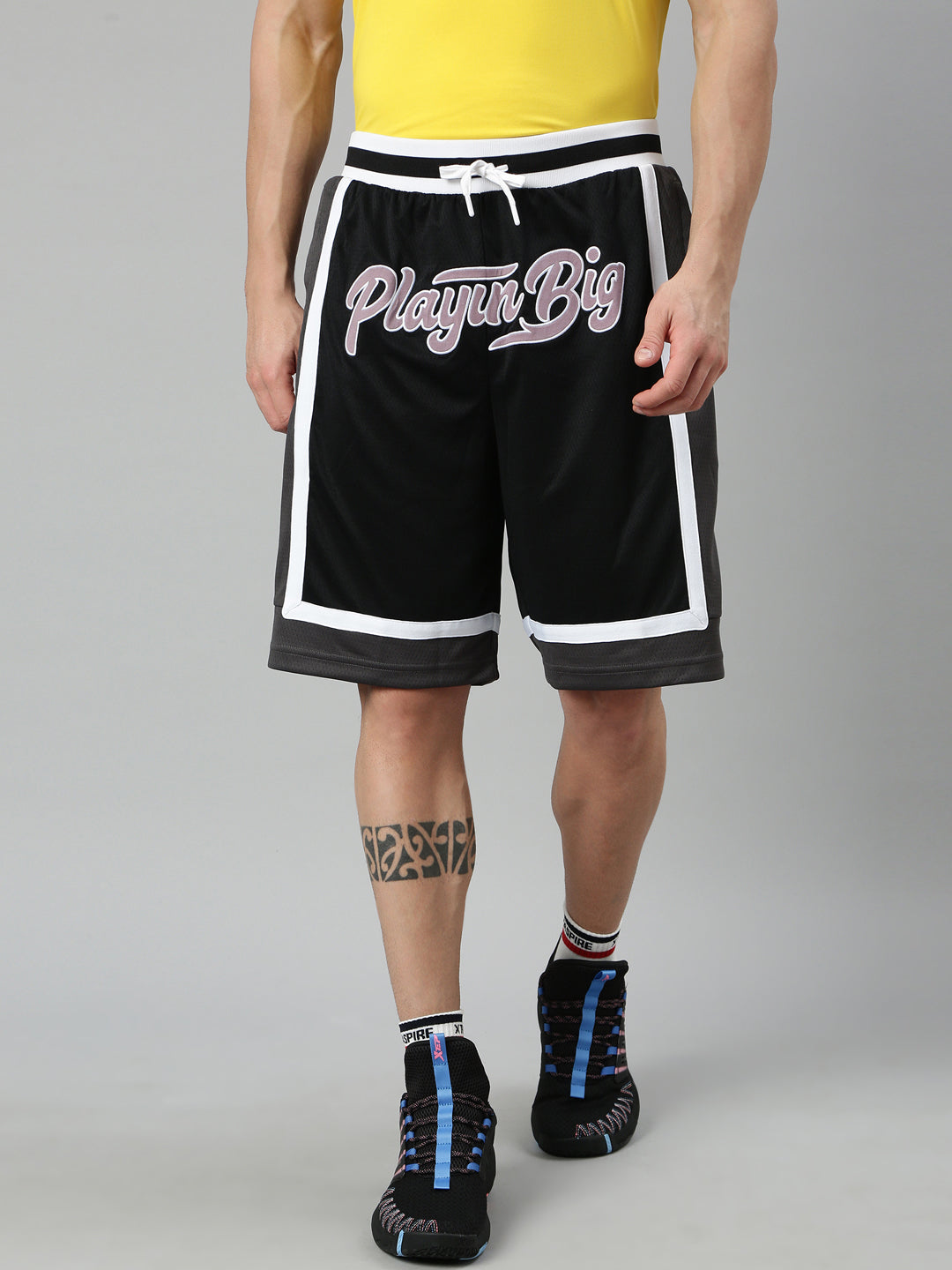 Xtep Men Knitted Shorts - Black / XS