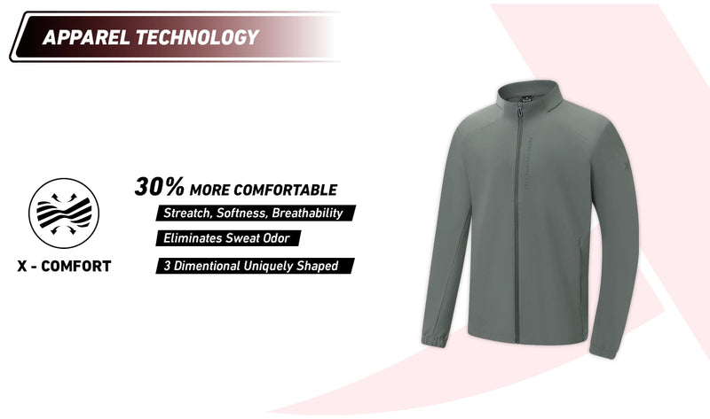 Xtep Men's Training Thermal Windbreaker Army Green