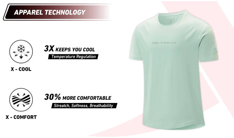 Xtep Men's Ice Cooling  Comfortable Training T-shirt Green