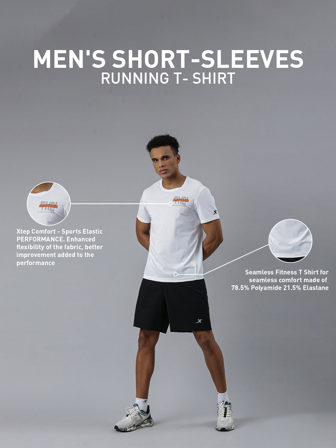Xtep Men Running Short-sleeve T-shirt