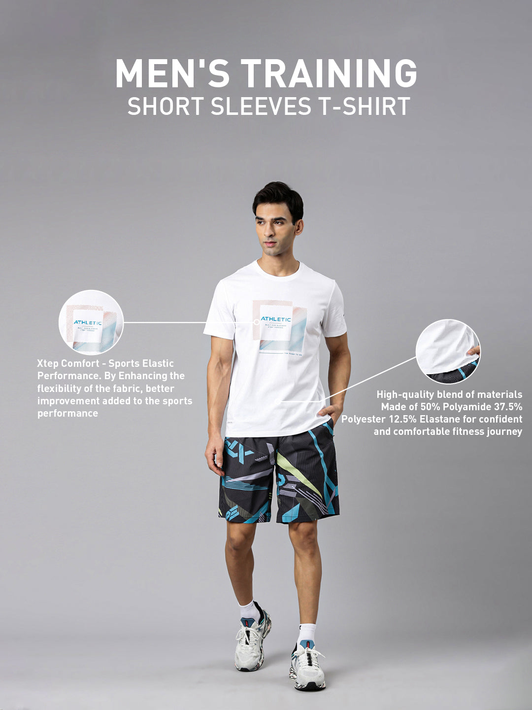 Xtep Men Training Short-sleeve T-shirt