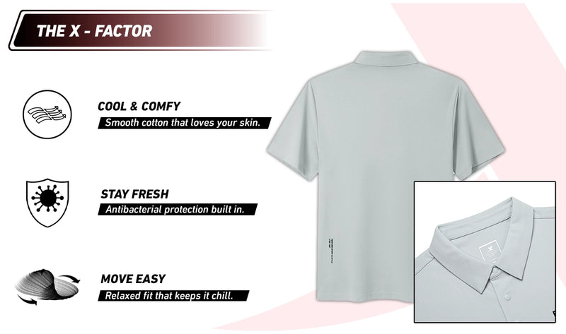 Xtep Men's Cotton Antibacterial Lifestyle T-shirt Grey