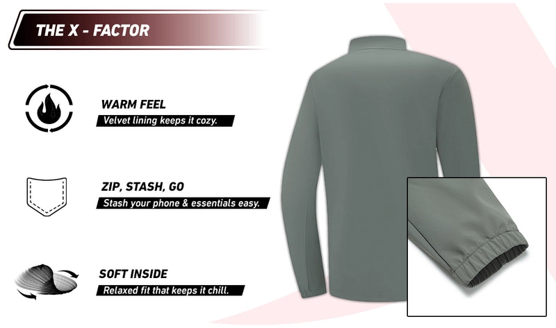 Xtep Men's Training Thermal Windbreaker Army Green