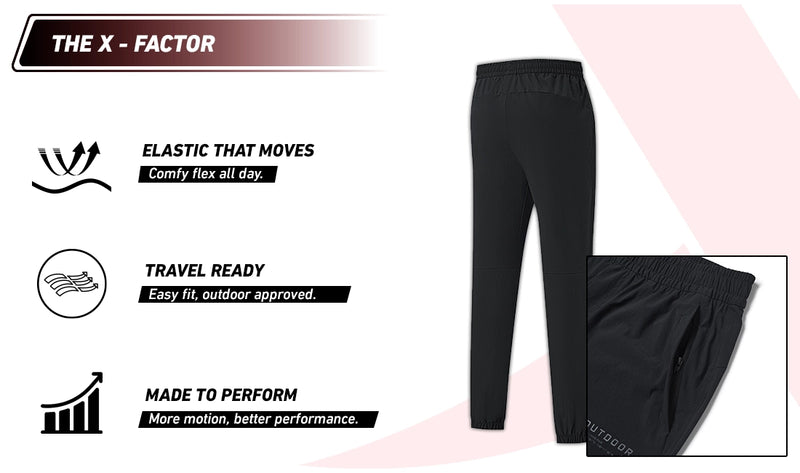 Xtep Men's Loose Fit Training Trackpant Black