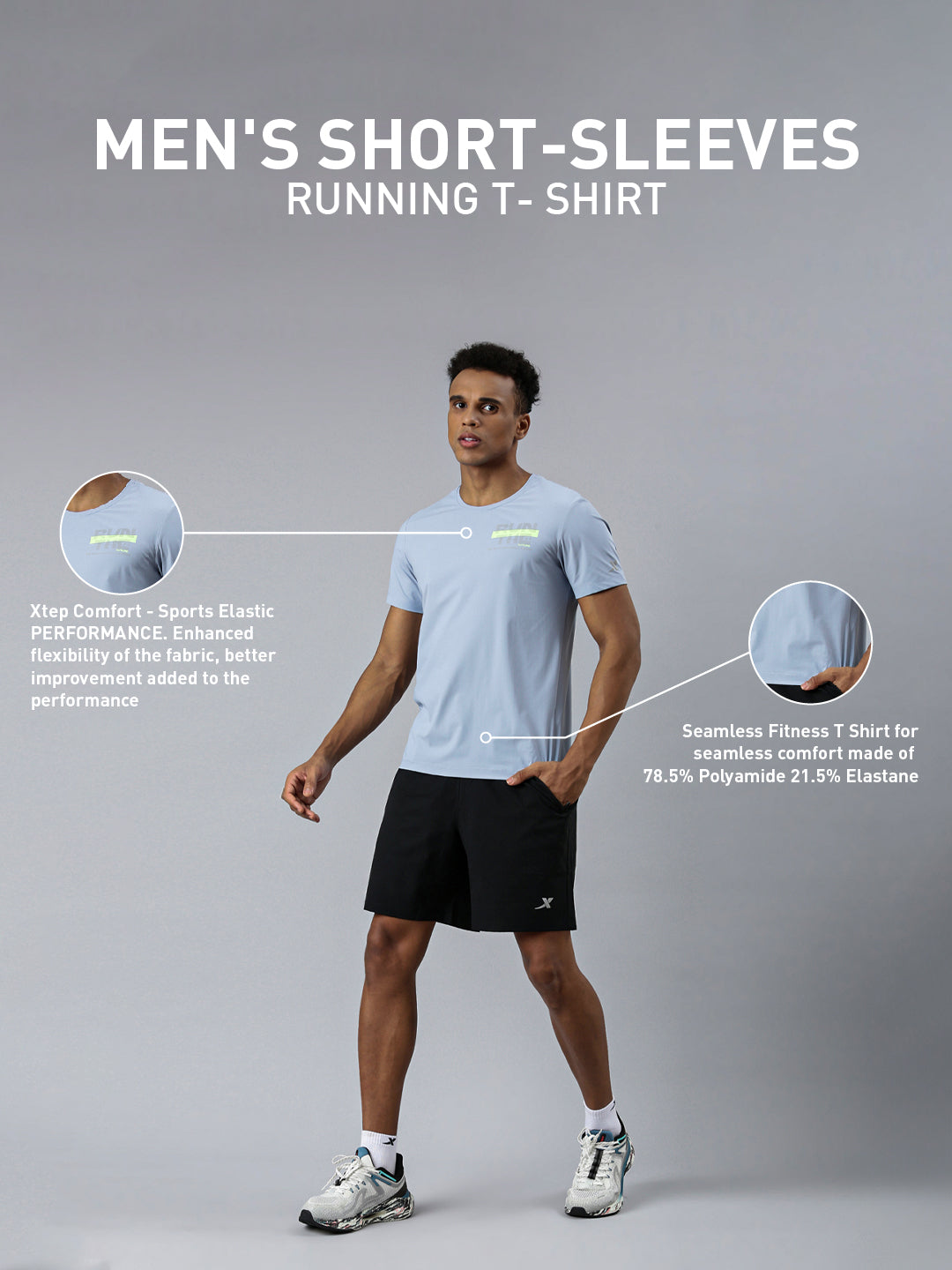 Xtep Men Running Short-sleeve T-shirt