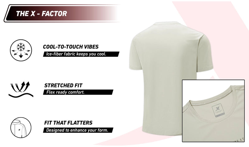 Xtep Men's Ice Cooling  Comfortable Training T-shirt Grey