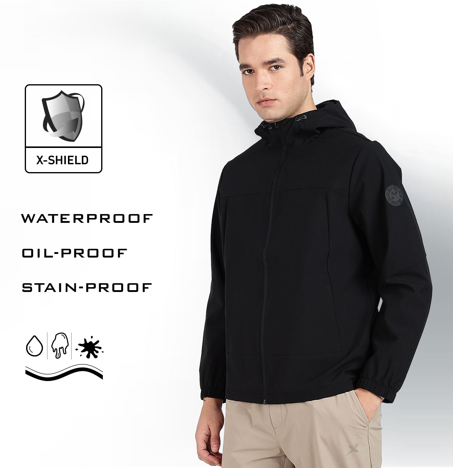 X-Shield Double Layer Windbreaker - Black