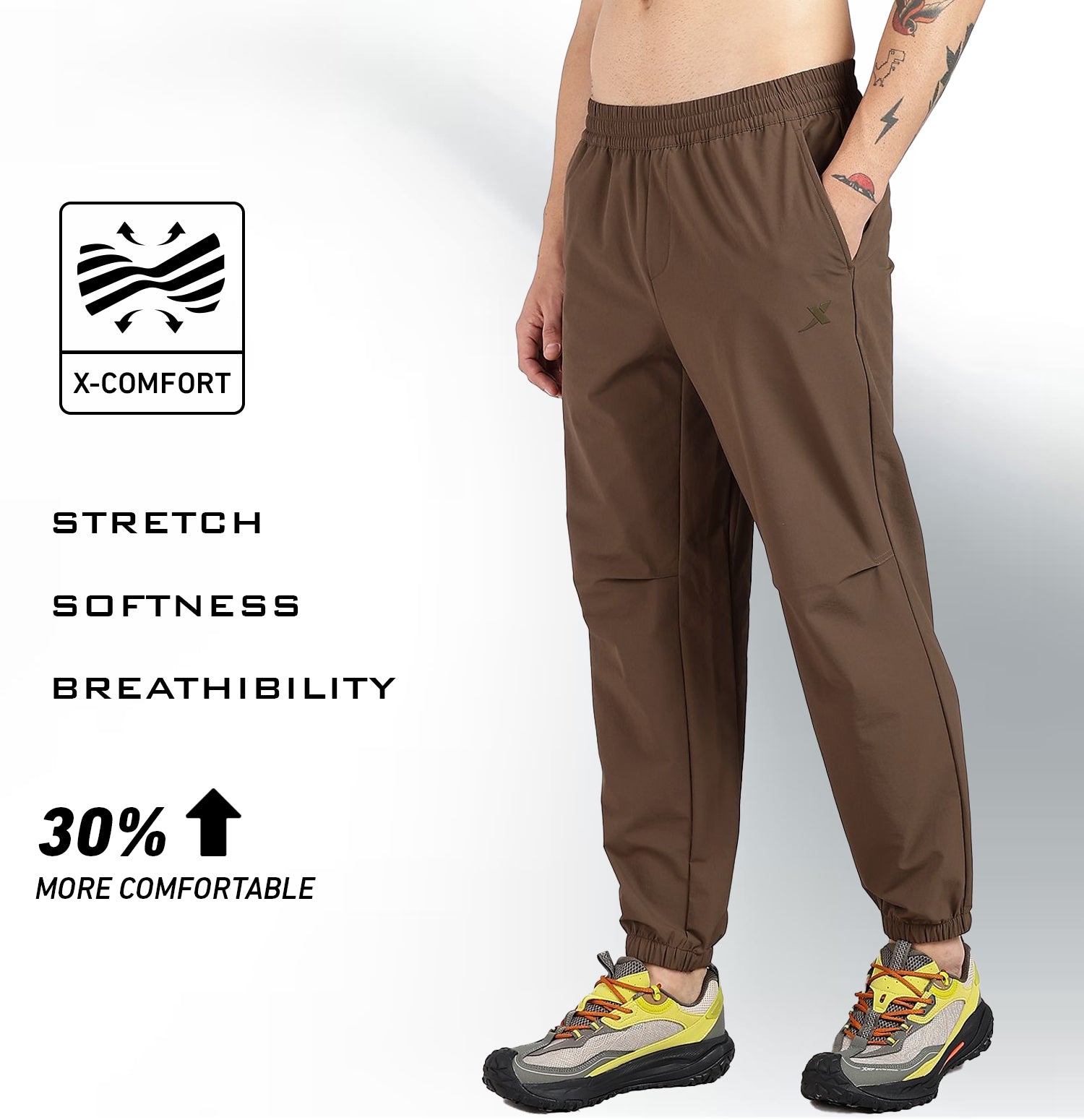 Comfort Woven Quick-Dry Outdoor Pants - Brown