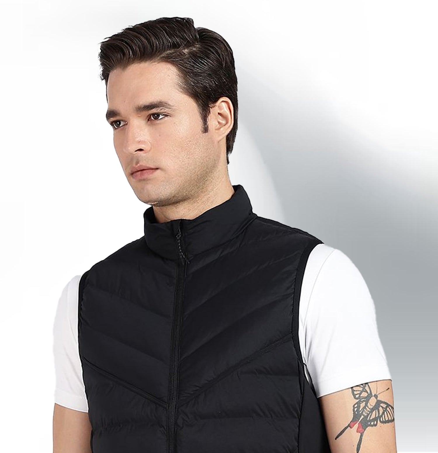 Windproof Water-Repellent Winter Jacket - Black