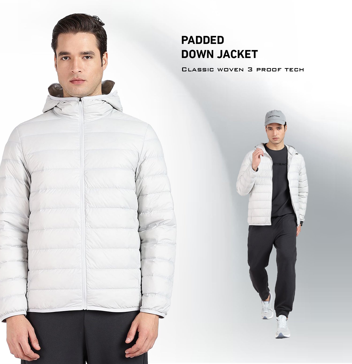 X-Shield Padded Down Jacket - Moss Grey