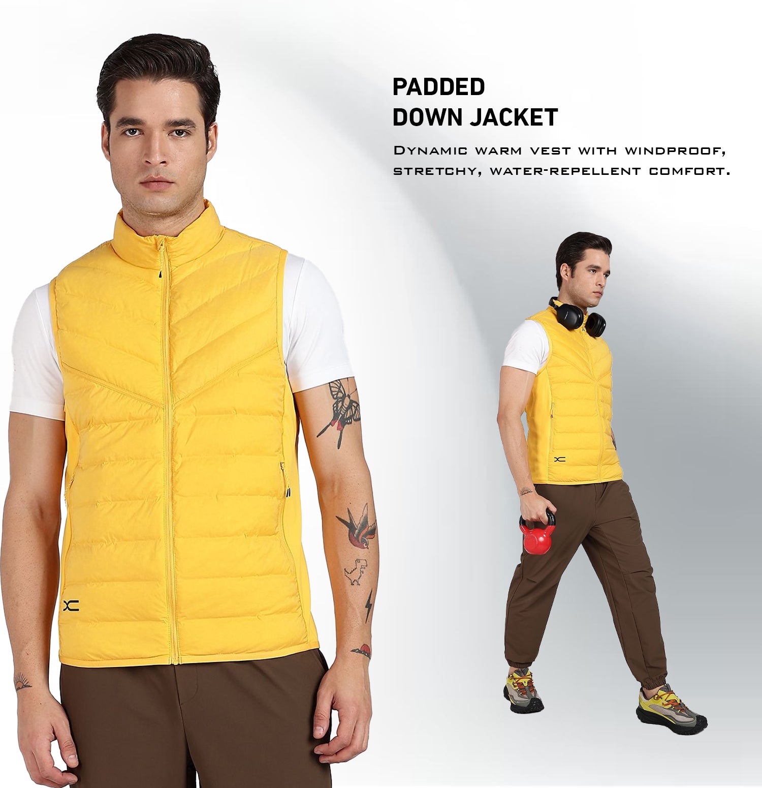 Windproof Water-Repellent Winter Jacket - Yellow