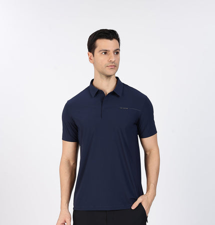 Xtep Men's Ice Cooling Training Polo T-shirt Blue
