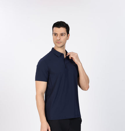 Xtep Men's Ice Cooling Training Polo T-shirt Blue