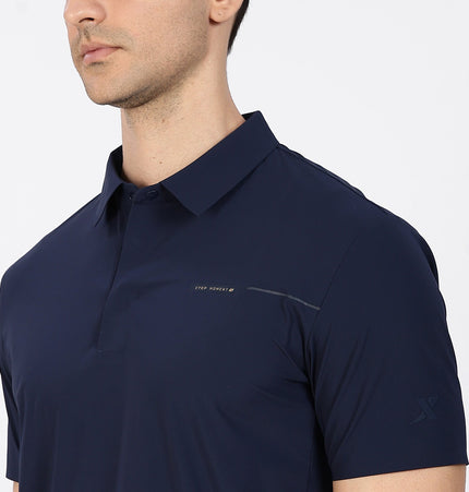 Xtep Men's Ice Cooling Training Polo T-shirt Blue