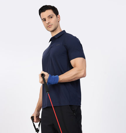 Xtep Men's Ice Cooling Training Polo T-shirt Blue