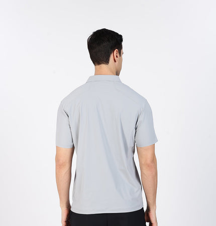 Xtep Men's Ice Cooling Training Polo T-shirt Grey