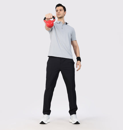 Xtep Men's Ice Cooling Training Polo T-shirt Grey