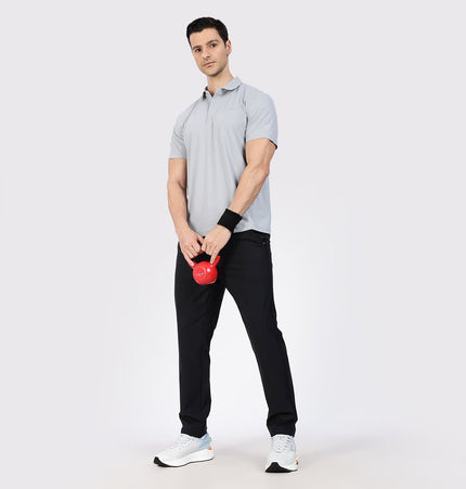 Xtep Men's Ice Cooling Training Polo T-shirt Grey