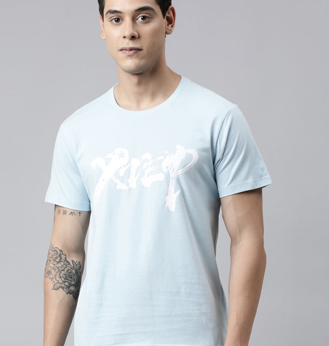 Xtep Men Regular Fit Short-sleeve T-shirt - Misty Blue / S