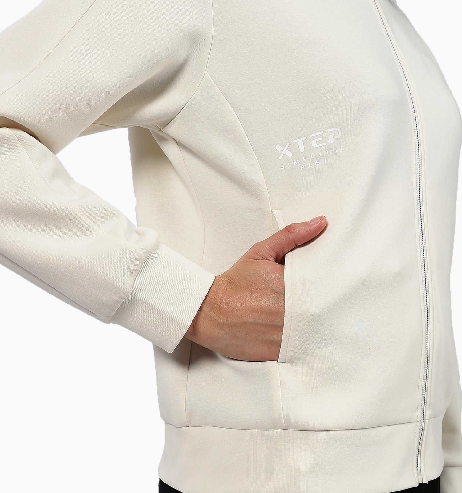 3D Fit Knitted Jacket - Cotton White