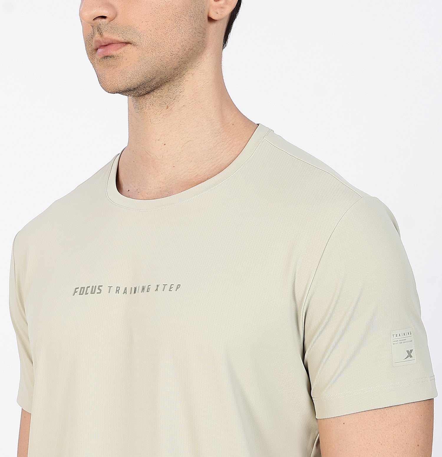 Ice-Cooling Running T-Shirt - Gold Sand Grey