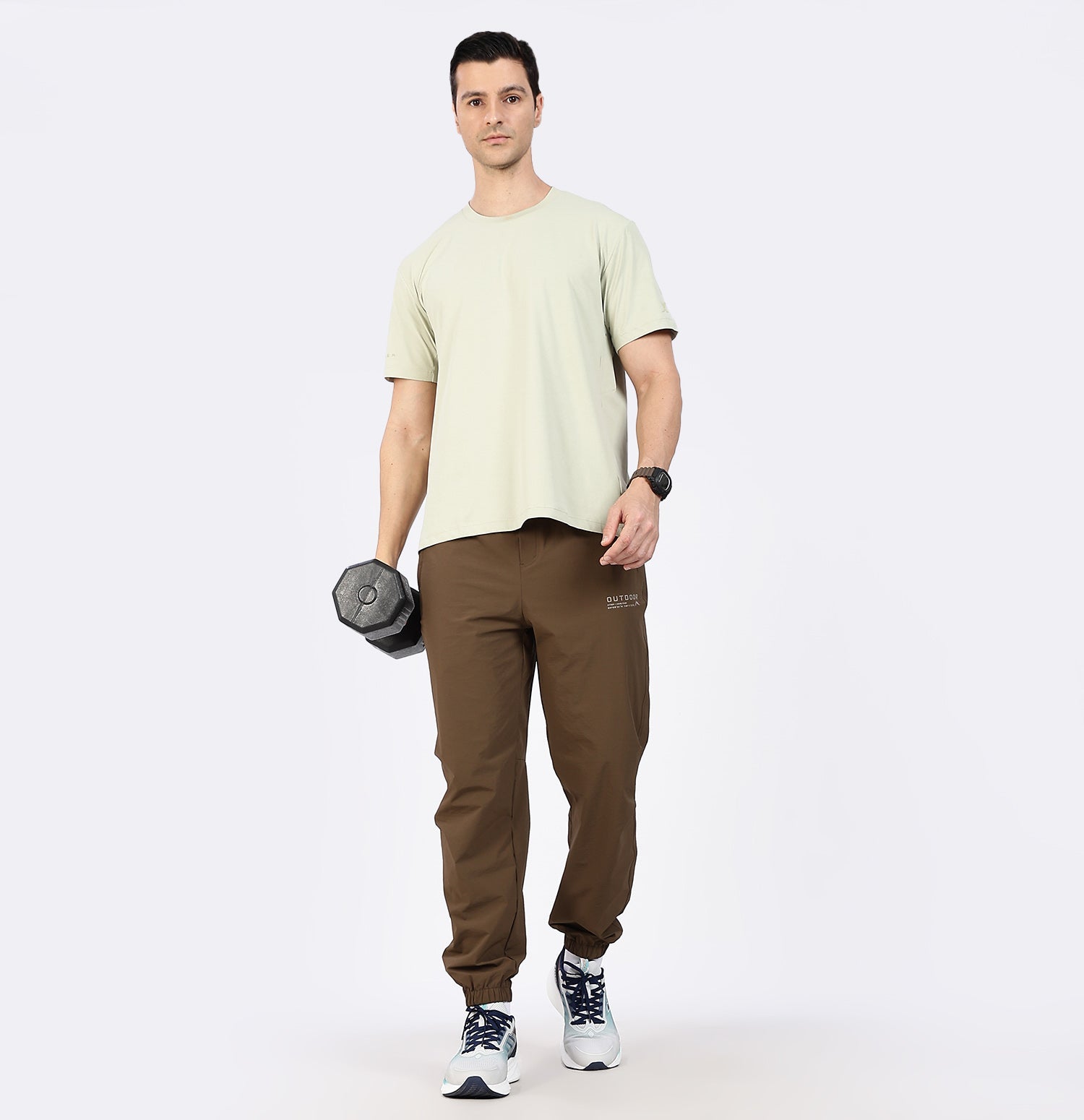 Quick-Dry Moisture-Wicking Running T-Shirt - Grey