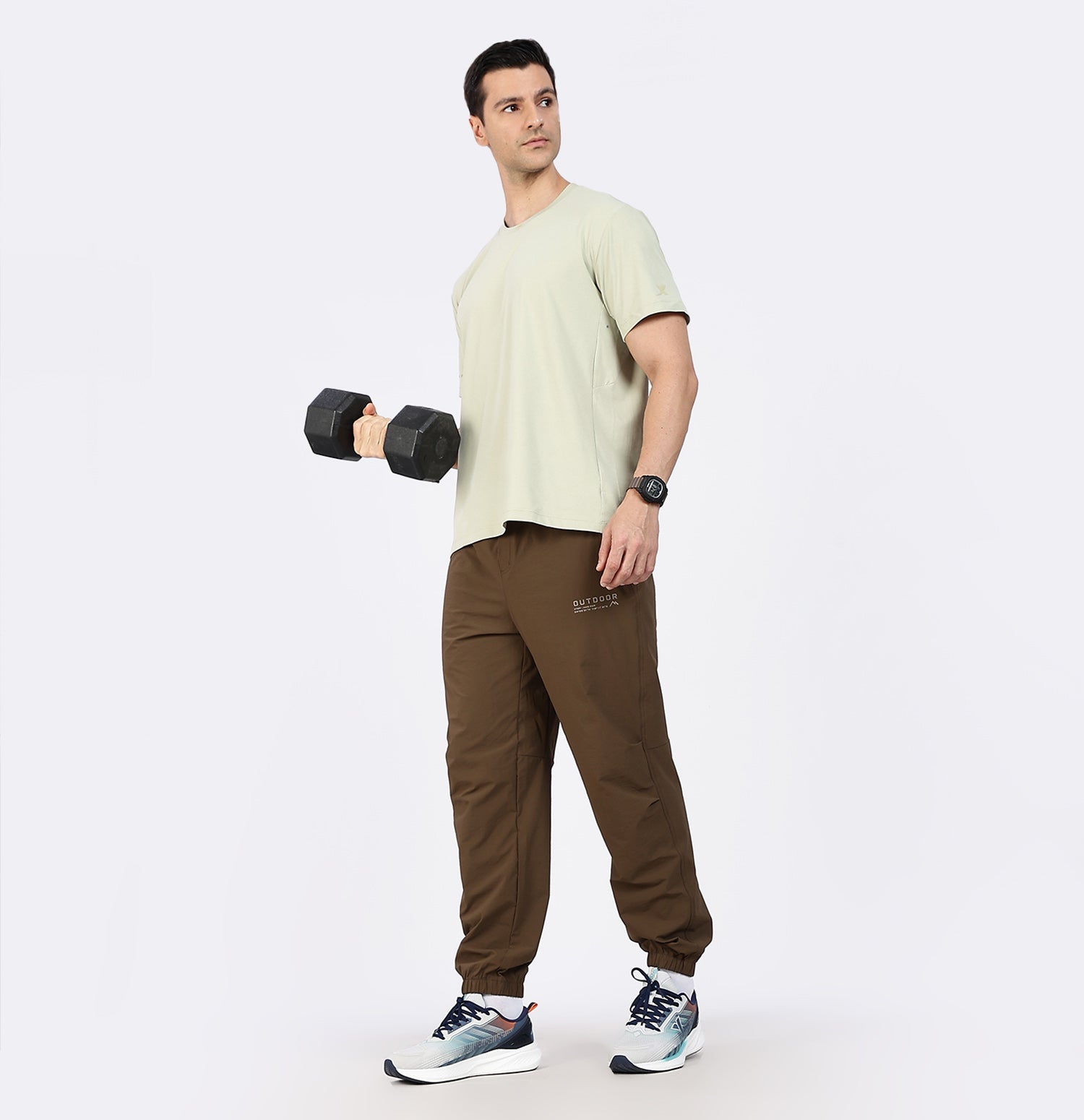 Quick-Dry Moisture-Wicking Running T-Shirt - Grey