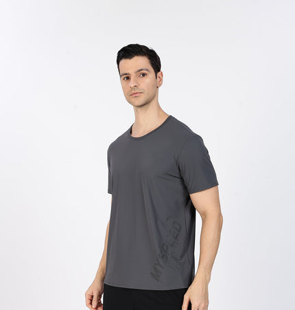 Xtep Men's Ice Cooling  Antibacterial Running T-shirt Grey