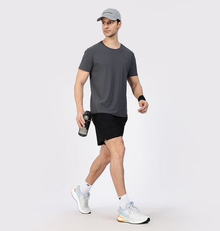 Xtep Men's Ice Cooling  Antibacterial Running T-shirt Grey