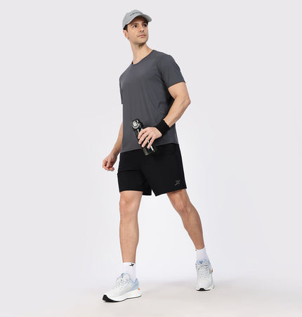 Xtep Men's Ice Cooling  Antibacterial Running T-shirt Grey