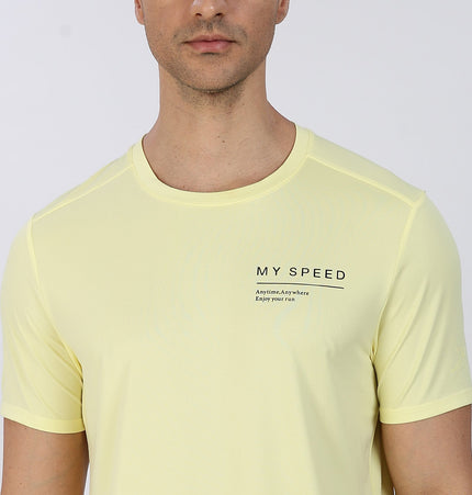 Xtep Men's Quick Dry Antibacterial Running T-shirt Yellow