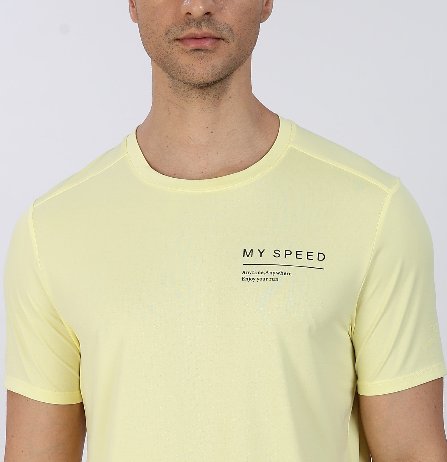 Quick-Dry Moisture-Wicking Running T-Shirt - Yellow