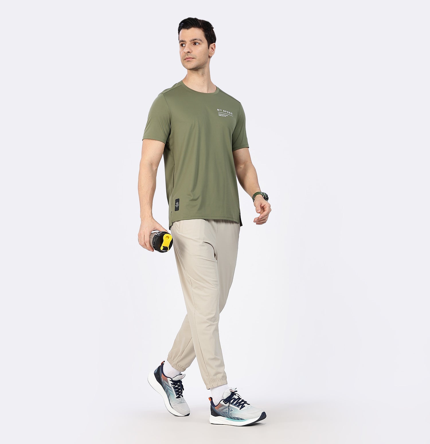 Quick-Dry Moisture-Wicking Running T-Shirt - Bamboo Leaf Green
