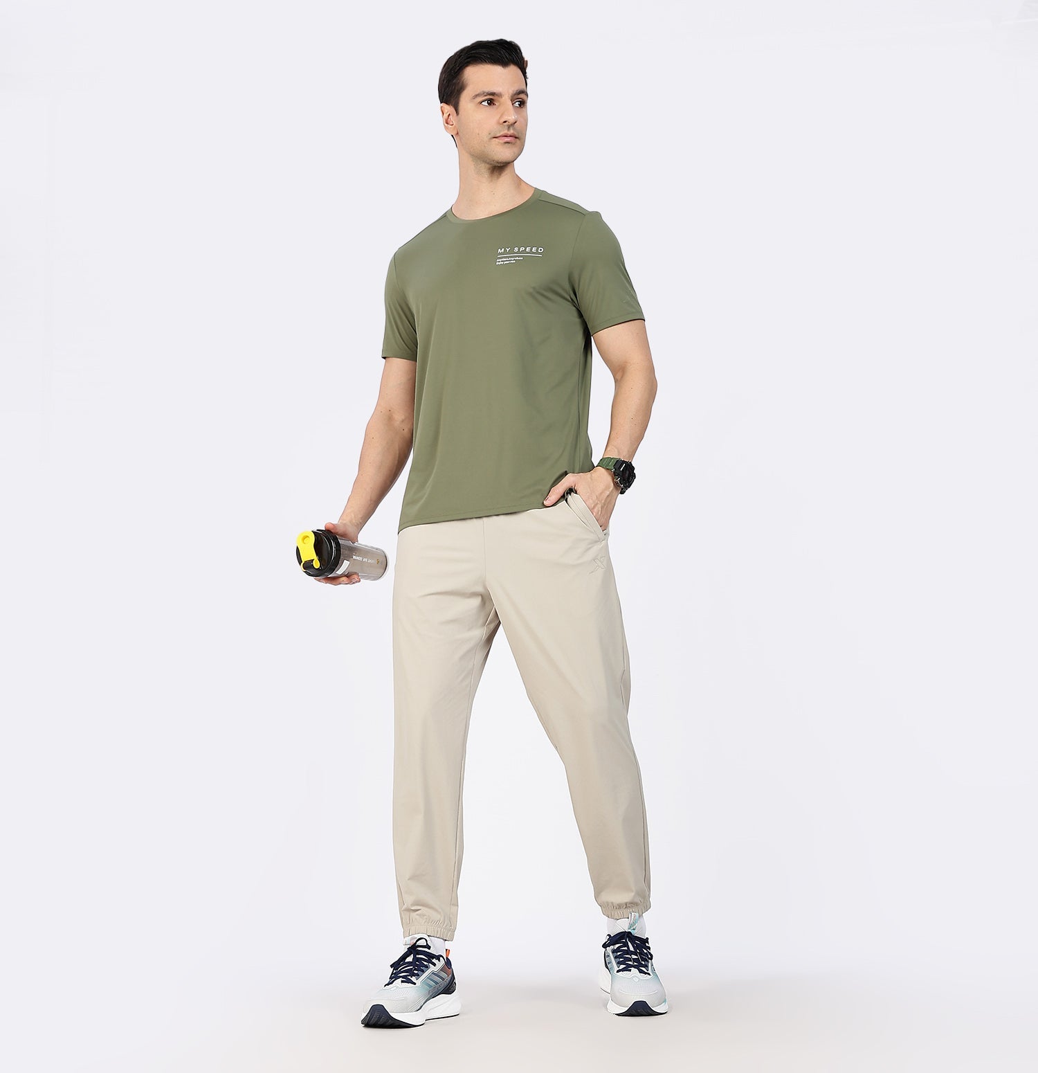 Quick-Dry Moisture-Wicking Running T-Shirt - Bamboo Leaf Green