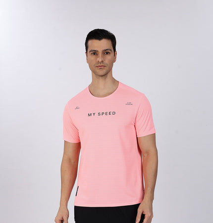 Xtep Men's Quick Dry Antibacterial Running T-shirt Pink