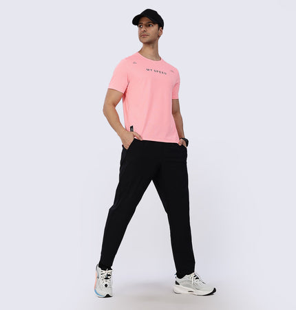 Xtep Men's Quick Dry Antibacterial Running T-shirt Pink