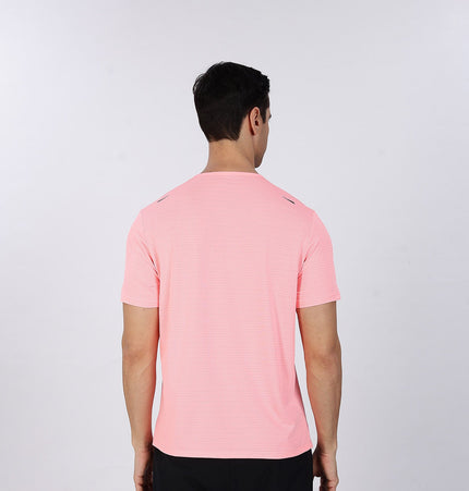 Xtep Men's Quick Dry Antibacterial Running T-shirt Pink