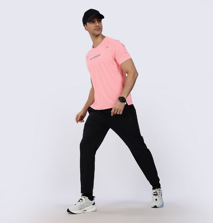 Xtep Men's Quick Dry Antibacterial Running T-shirt Pink