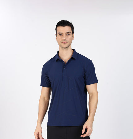 Xtep Men's Ice Cooling Training Polo T-shirt Siam Blue