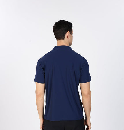 Xtep Men's Ice Cooling Training Polo T-shirt Siam Blue