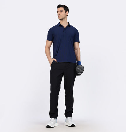 Xtep Men's Ice Cooling Training Polo T-shirt Siam Blue