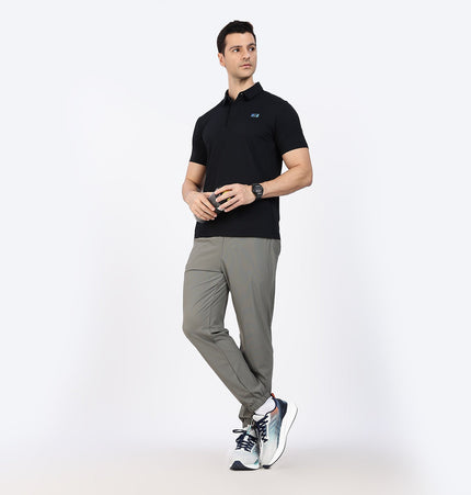 Xtep Men's Ice Cooling Training Polo T-shirt Black